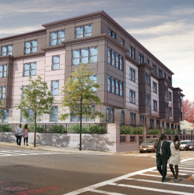 Cote Village: A rendering of the Cote Village housing complex. Photo courtesy Boston Redevelopment Authority